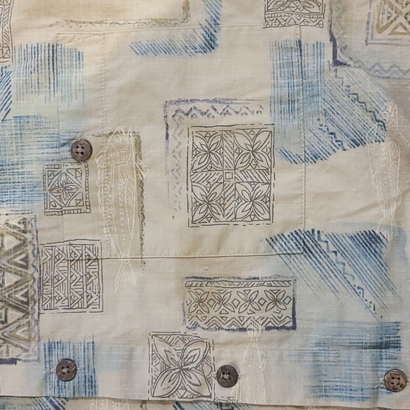 island Shores Cream Matik Button Down Shirt - Picture 3 of 4